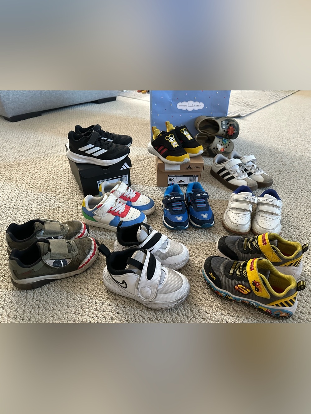 Various Brands and sizes of Kids Sneakers